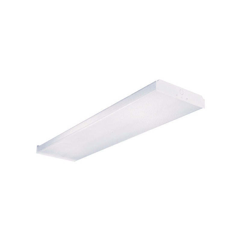 Metalux 48 in. L 2 lights T8 Fluorescent Light Fixture Wrap Around