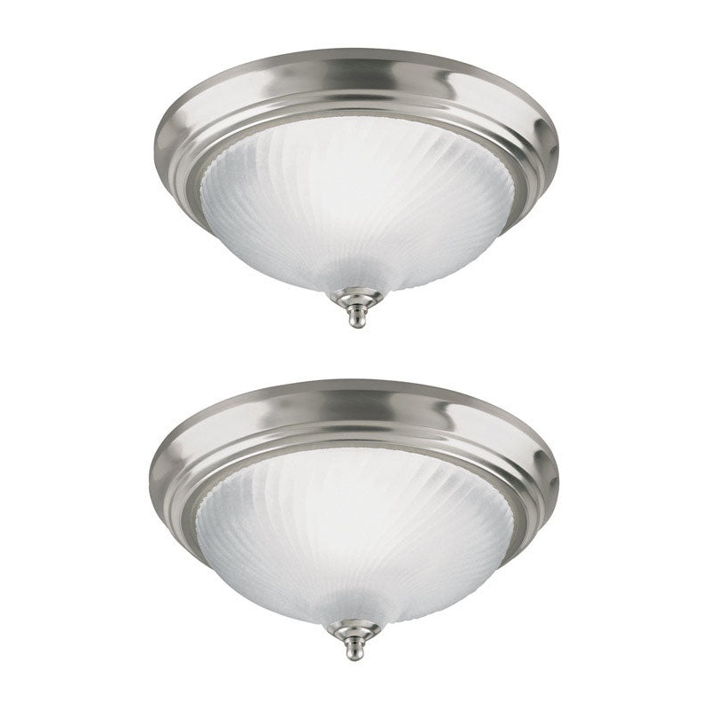 Westinghouse Brushed Nickel Ceiling Fixture 5-7/8 in. H x 11 in. W