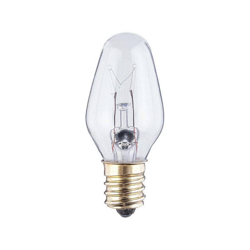 Westinghouse Incandescent Light Bulb 7 watts 43 lumens 2700 K Night Light C7 Candelabra Base (E1