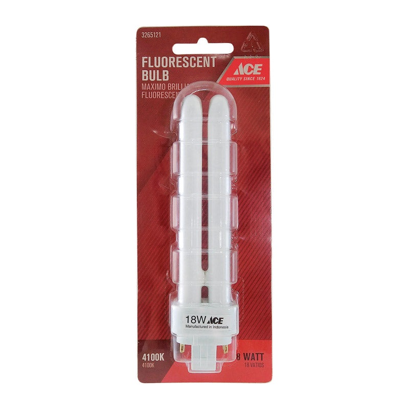 Ace Fluorescent Bulb 18 watts 1250 lumens Biax 4.45 in. L Cool White 1 pk