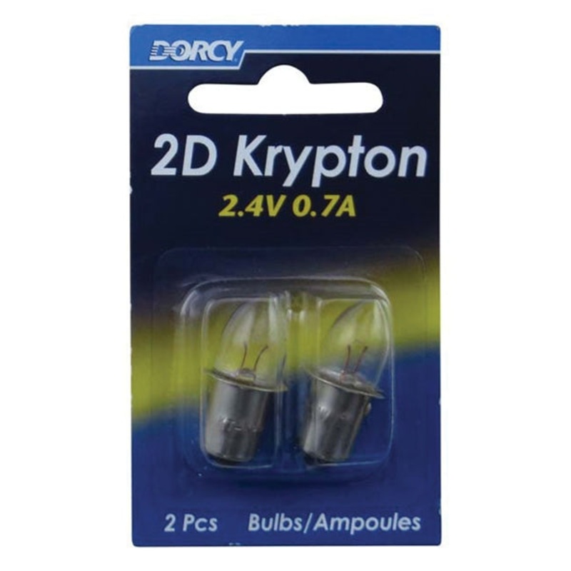 Dorcy 2D Flashlight Bulb 2.4 volts Krypton Bayonet