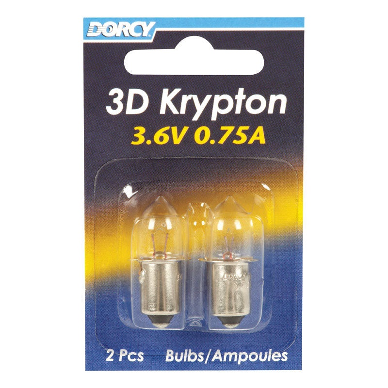 Dorcy 3D Flashlight Bulb 3.6 volts Krypton Bayonet
