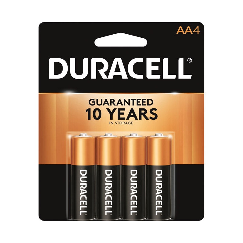 Duracell Coppertop AA Alkaline Batteries 1.5 volts 4 pk