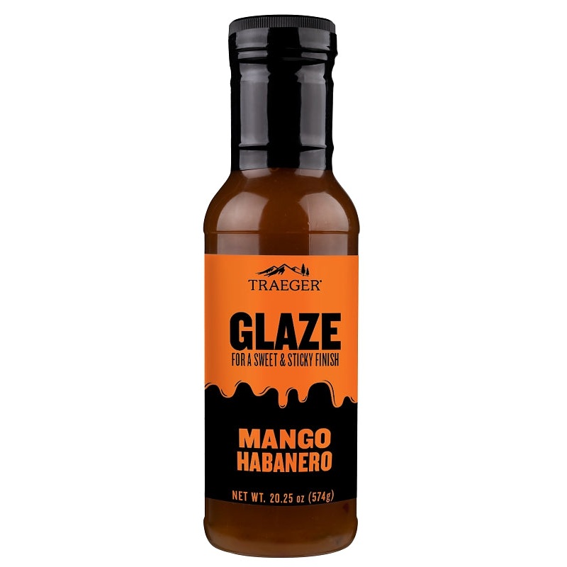 Traeger GLZ002 Barbeque Glaze, Mango Habanero, 12 oz Bottle, Pack of 6