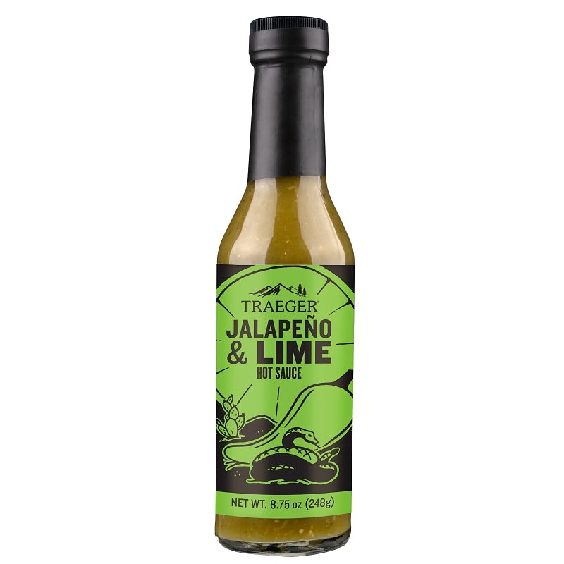 Traeger HOT005 Barbeque Sauce, Jalapeno, Lime, 8.75 oz Bottle, Pack of 12