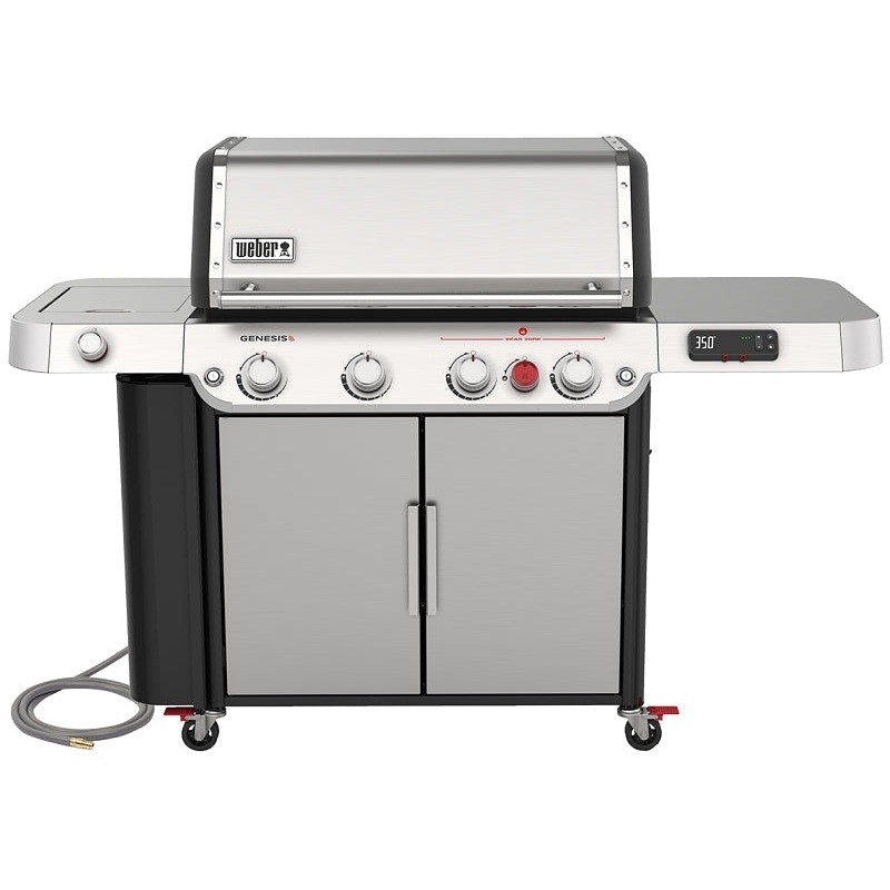 Weber GENESIS SPX-435 Series 38800001 Smart Gas Grill, 42,000 Btu, Natural Gas, 3-Burner, Enclosed Cabinet Storage