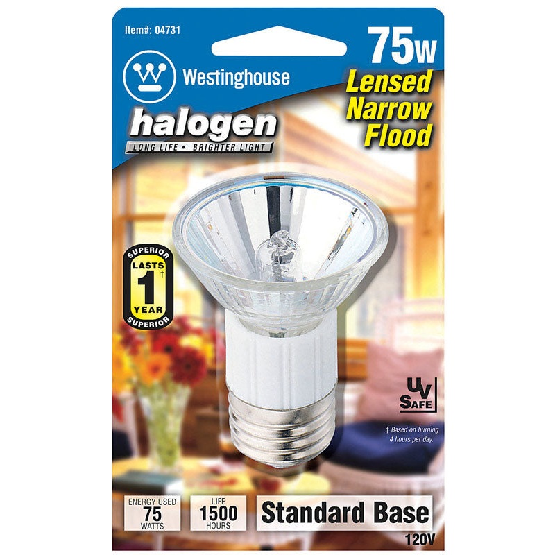 Westinghouse Halogen Light Bulb 75 watts 630 lumens Floodlight JDR Medium Base (E26) White 1 p
