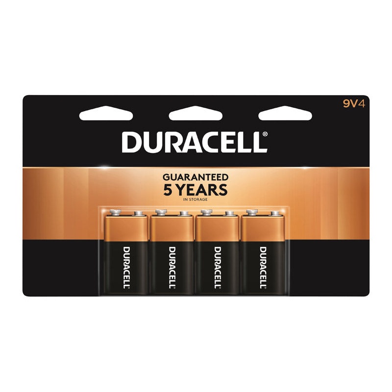 Duracell Coppertop 9V Alkaline Batteries 9 volts 4 pk