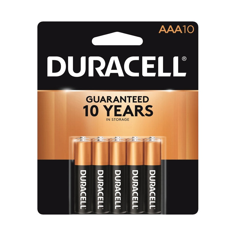 Duracell Coppertop AAA Alkaline Batteries 1.5 volts 10 pk