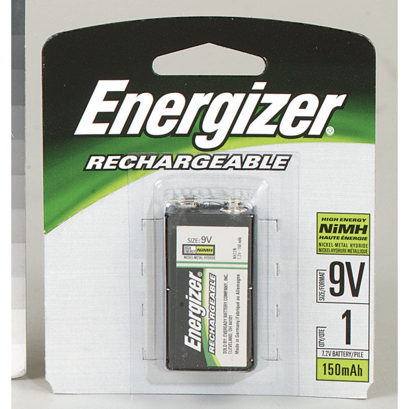 Energizer NiMH 9V 1.2 volts Rechargeable Batteries NH22NBP