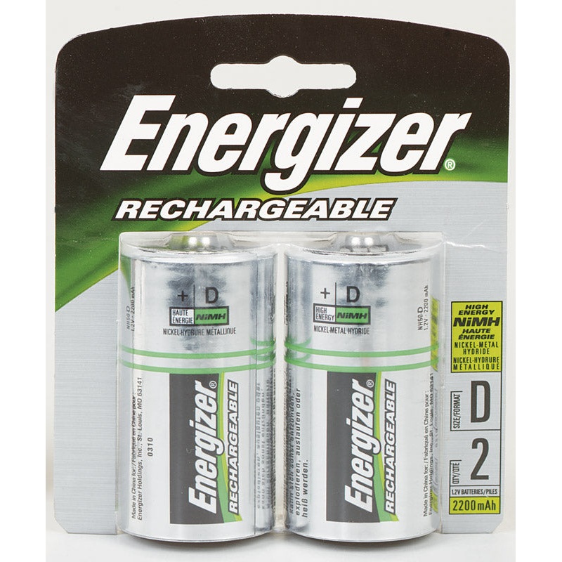 Energizer NiMH D 1.2 volts Rechargeable Batteries NH50BP-2R2
