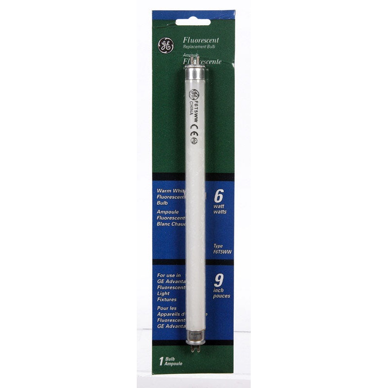 GE Fluorescent Bulb 6 watts 295 lumens Linear T5 9 in. L Warm White 1 pk