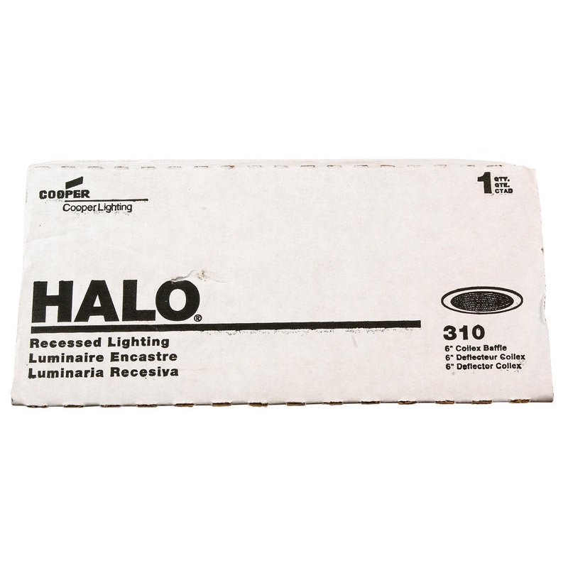 Halo 6 in. W White White Plastic 6 in. Coilex Baffle Trim