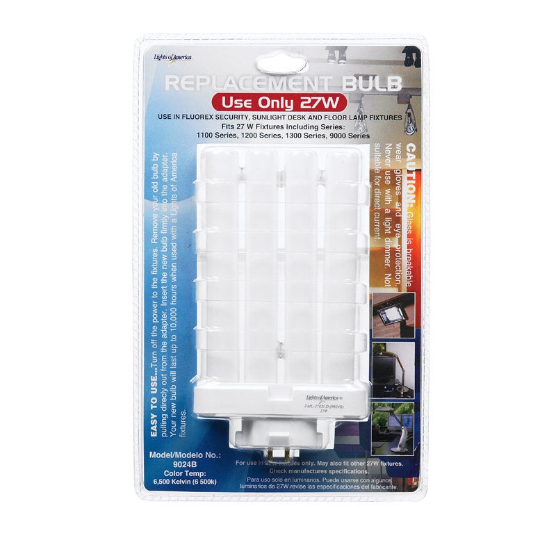 Lights Of America Fluorescent Bulb 27 watts 1800 lumens Double Tube T5 5.75 in. L Soft White 1