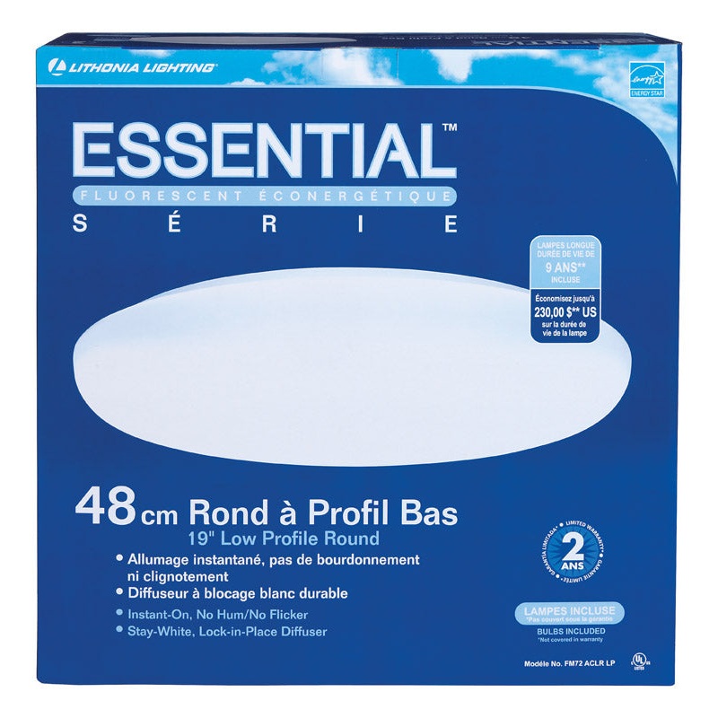 Lithonia Lighting Essential 14 in. L 5 Bulb lights T9 Fluorescent Light Fixture Round
