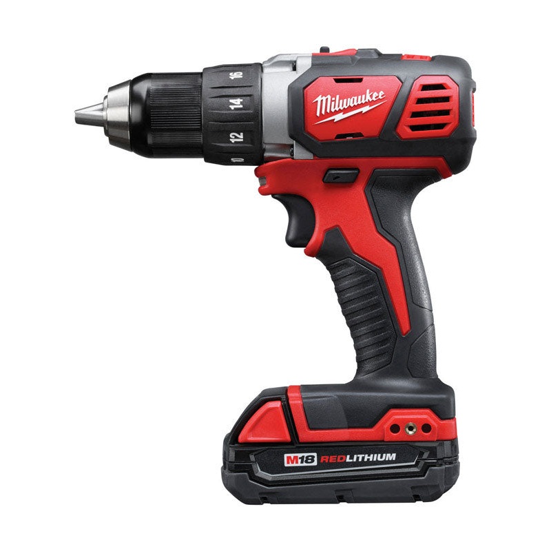 Milwaukee M18 Cordless Compact Drill/Driver 18 volts 2 Speed 0-400/0-1,800 rpm 1/2 in. Li-Ion