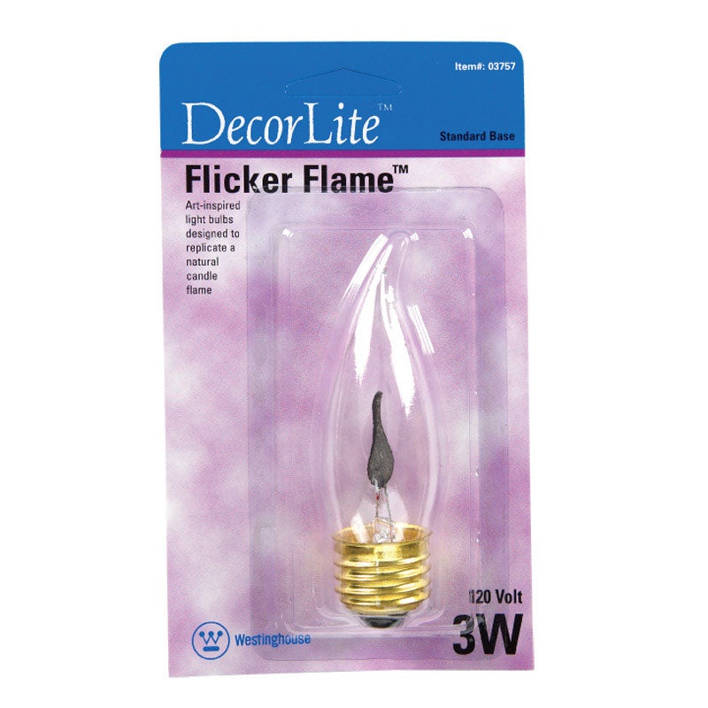 Westinghouse DecorLite Incandescent Light Bulb 3 watts 2700 K Specialty CA10 Medium Base (E26)