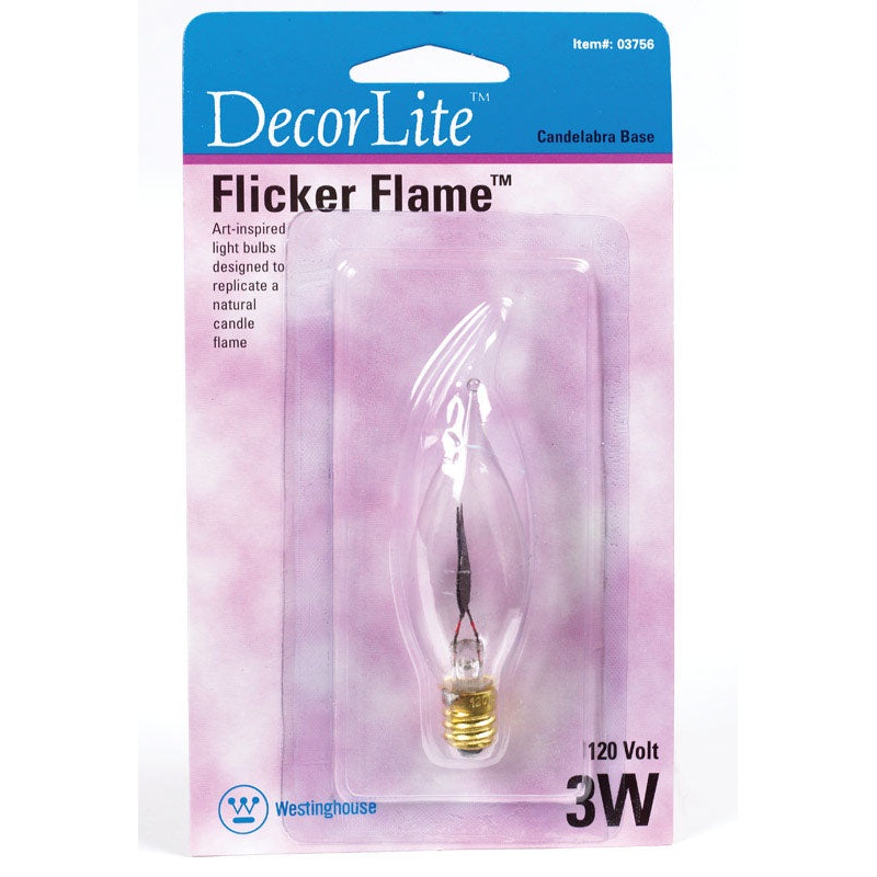 Westinghouse DecorLite Incandescent Light Bulb 3 watts 350 lumens 2700 K Specialty CA8 Candelab