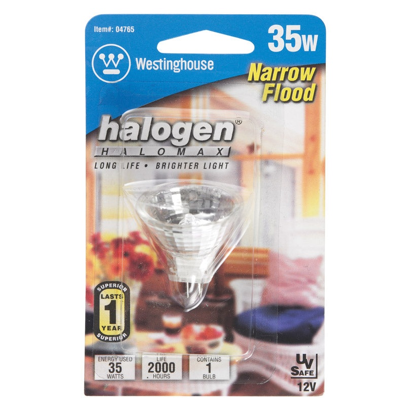 Westinghouse Halogen Light Bulb 35 watts 360 lumens Floodlight MR11 GU4 White 1 pk