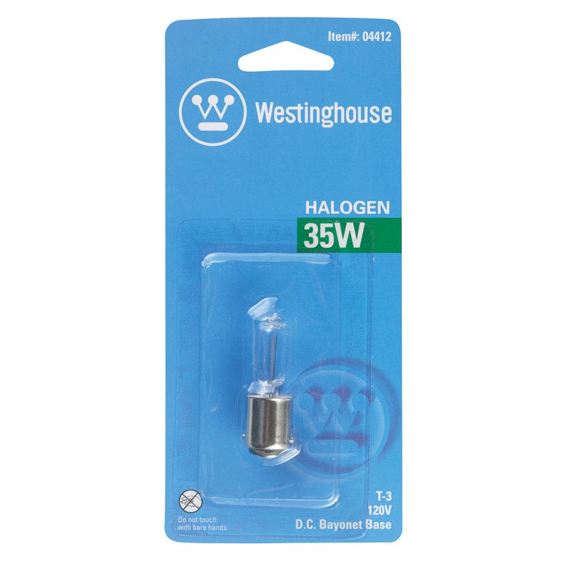 Westinghouse Halogen Light Bulb 35 watts 380 lumens Single-Ended T3 Double Contact Bayonet (BA15