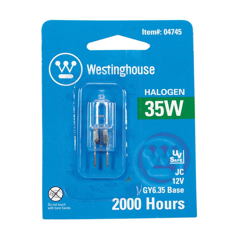 Westinghouse Halogen Light Bulb 35 watts 600 lumens Tubular T4 GY6.35 White 1 pk