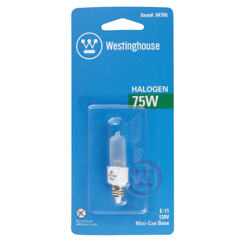 Westinghouse Halogen Light Bulb 75 watts 1050 lumens Single-Ended T4 Miniature Candelabra Base (