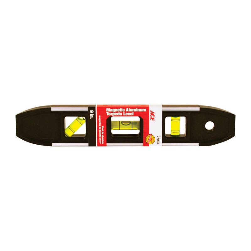 Ace Aluminum Magnetic Torpedo Level 9 in. L