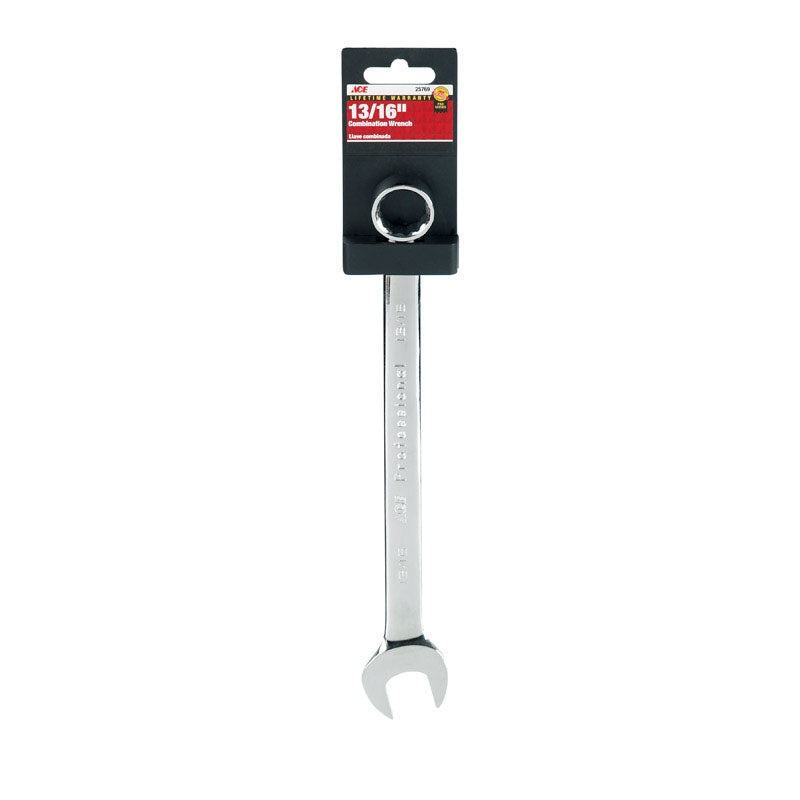 Ace Pro Series 13/16 in. x 13/16 in. SAE Alloy Steel Combination Wrench