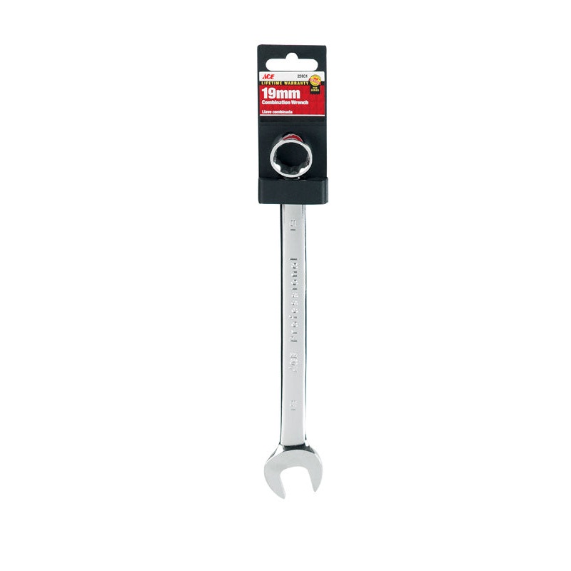 Ace Pro Series 19 mm x 19 mm Metric Alloy Steel Combination Wrench