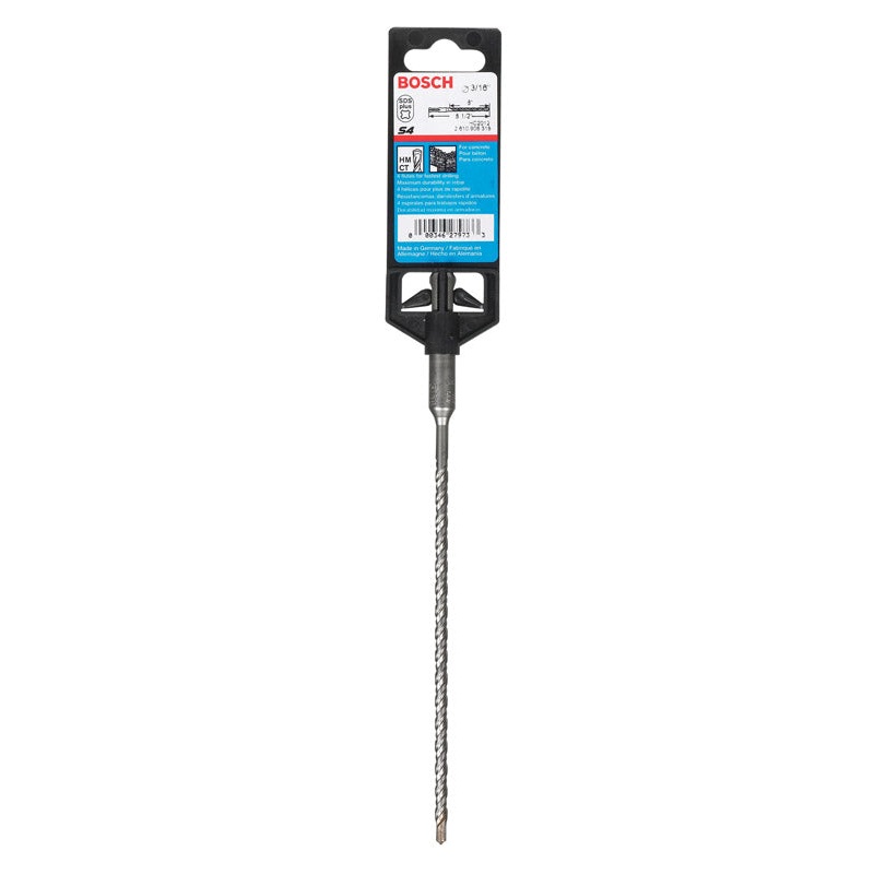 Bosch Bulldog 3/16 in. Dia. x 8 in. L Steel Rotary Hammer Bit 1 pc.