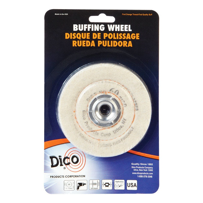 Dico 4 in. Dia. Flannel Buff Buffing Wheel