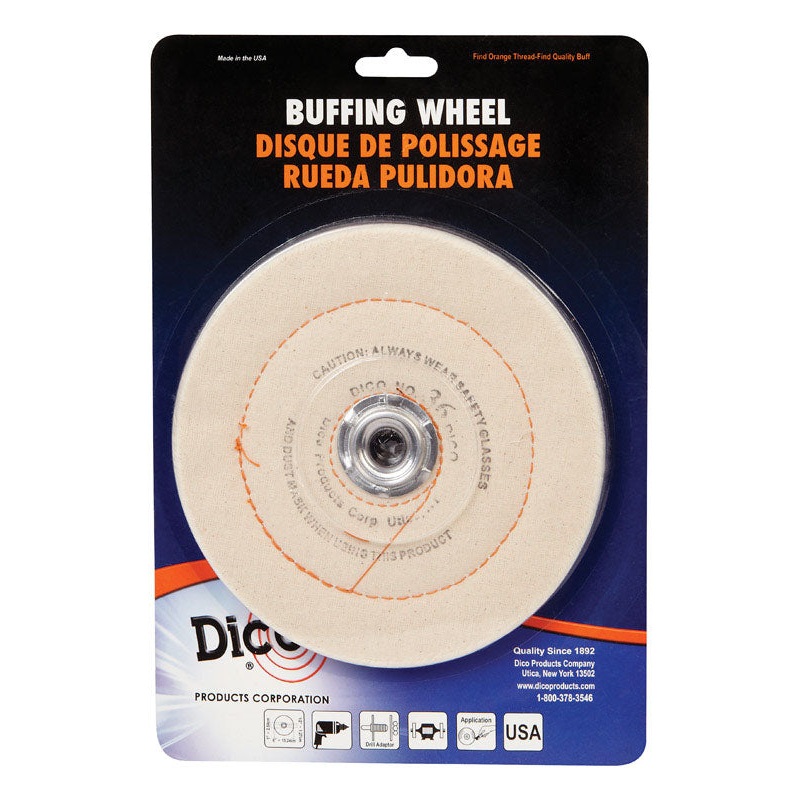 Dico 6 in. Dia. Cushion Sewn Buffing Wheel