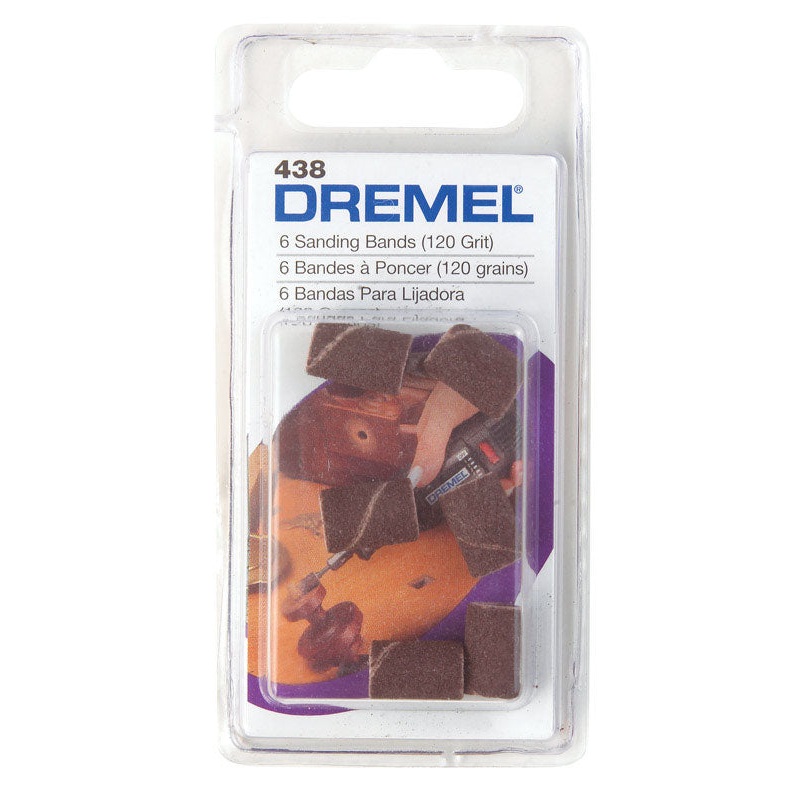 Dremel 0.3 in. Dia. x 0.1 in. Dia. 120 Grit Drum Sander Bands Aluminum Oxide