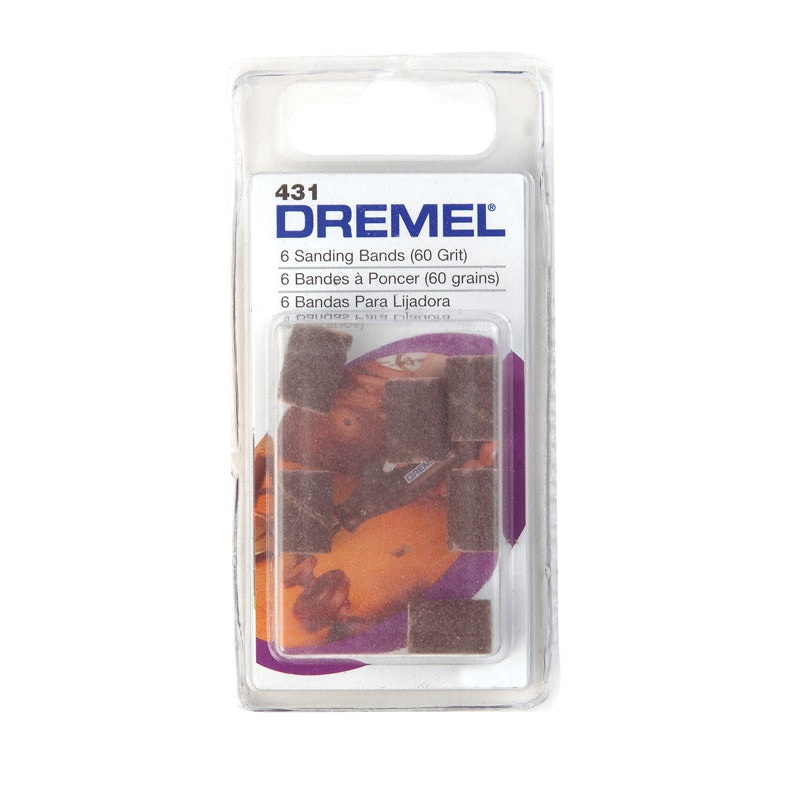 Dremel 0.3 in. Dia. x 0.1 in. Dia. 60 Grit Drum Sander Bands Aluminum Oxide 6 pk