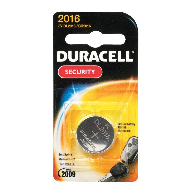 Duracell Security Battery 2016 3 volts 1 pk