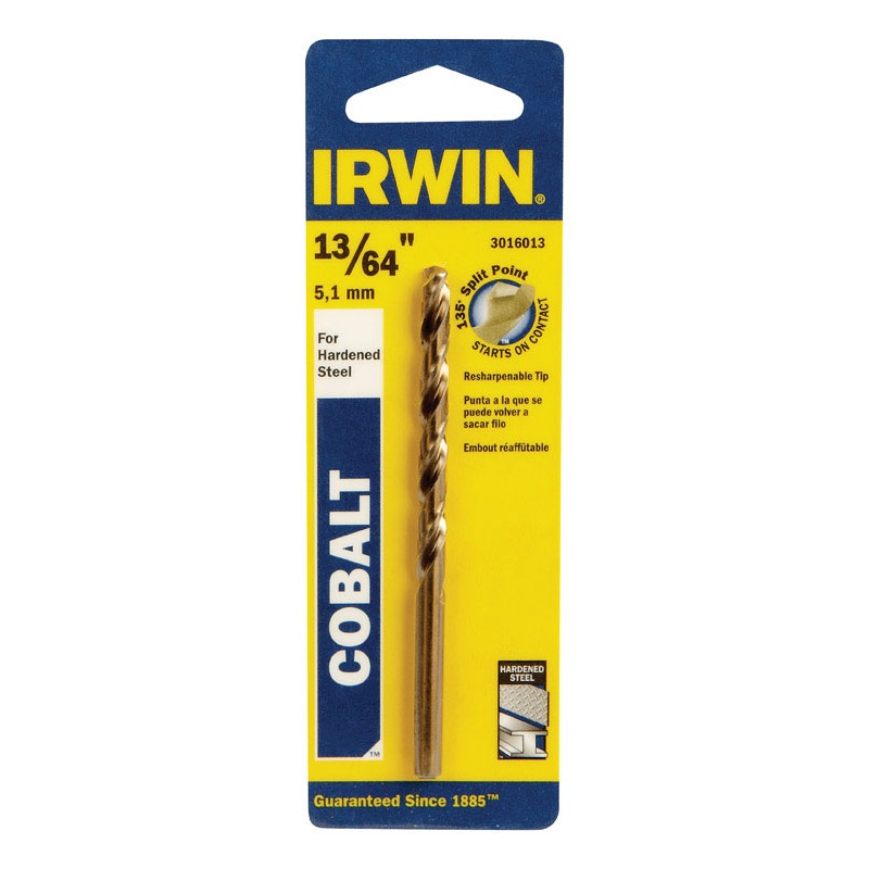 Irwin 13/64 in. Dia. x 3-5/8 in. L High Speed Steel Drill Bit 1 pc.