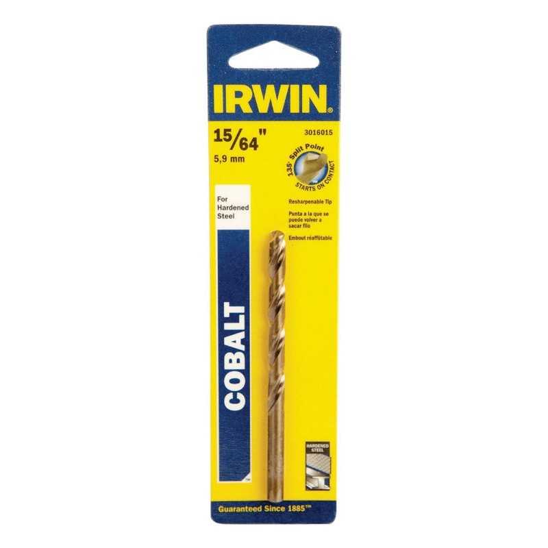 Irwin 15/64 in. Dia. x 3-7/8 in. L High Speed Steel Drill Bit 1 pc.