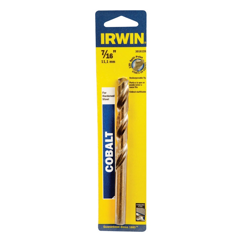 Irwin 7/16 in. Dia. x 5-1/2 in. L High Speed Steel Drill Bit 1 pc.