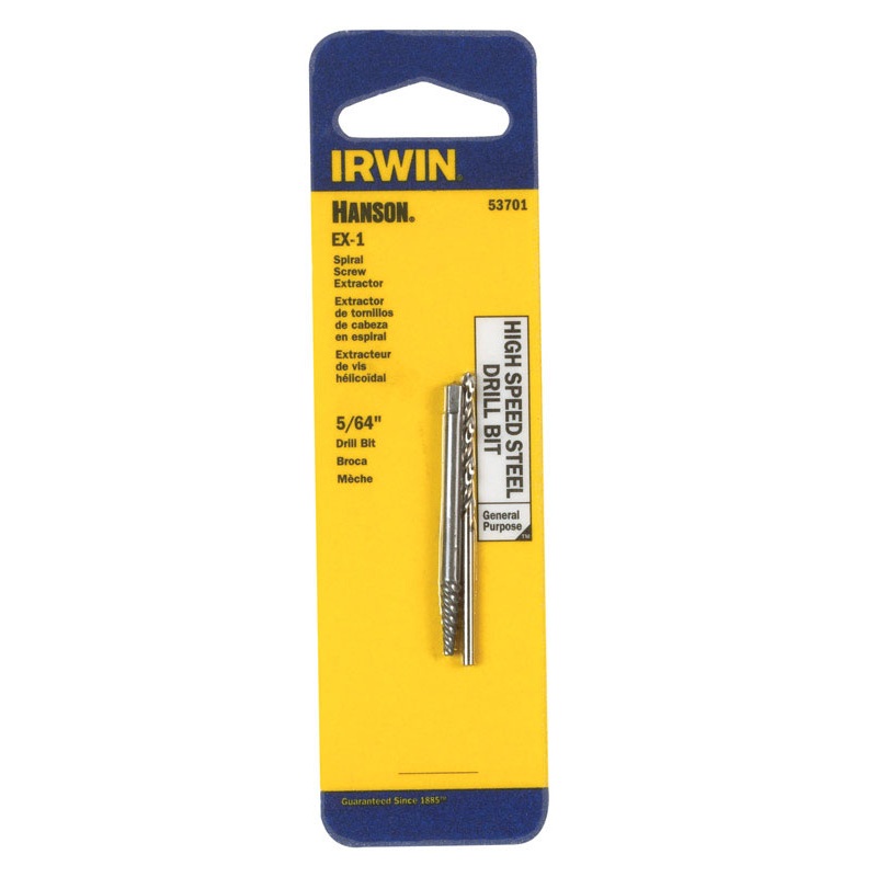 Irwin Hanson High Speed Steel 5/64 in. Dia. Drill Bit Extractor Set 2 pc.