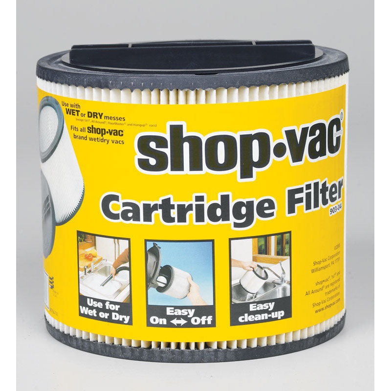 Shop-Vac Wet/Dry Vac Cartridge Filter 8 in. Dia. 5 gal.