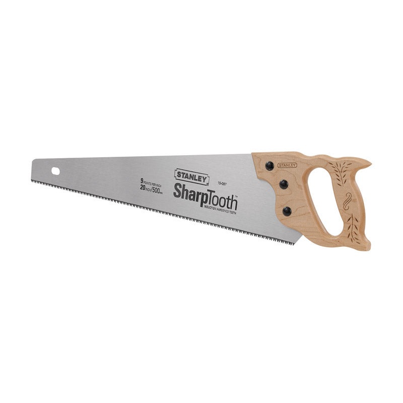 Stanley SharpTooth Hand Saw 20 in. L Wood Handle