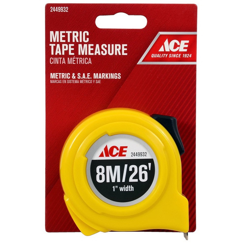 Ace Metric Tape Measure 1 in. W x 26 ft. L