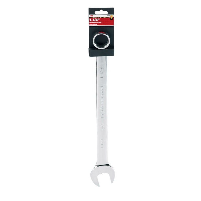 Ace Pro Series 1-1/4 in. x 1-1/4 in. SAE Alloy Steel Combination Wrench