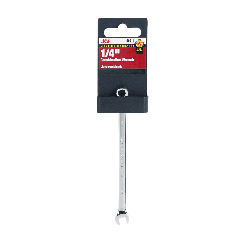 Ace Pro Series 1/4 in. x 1/4 in. SAE Alloy Steel Combination Wrench