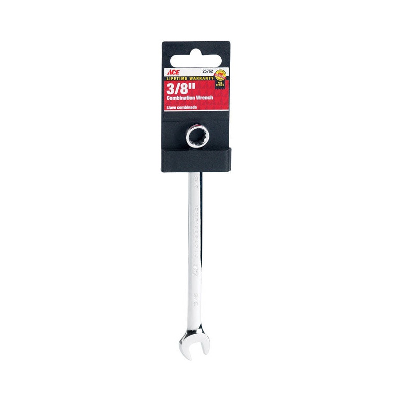 Ace Pro Series 3/8 in. x 3/8 in. SAE Alloy Steel Combination Wrench