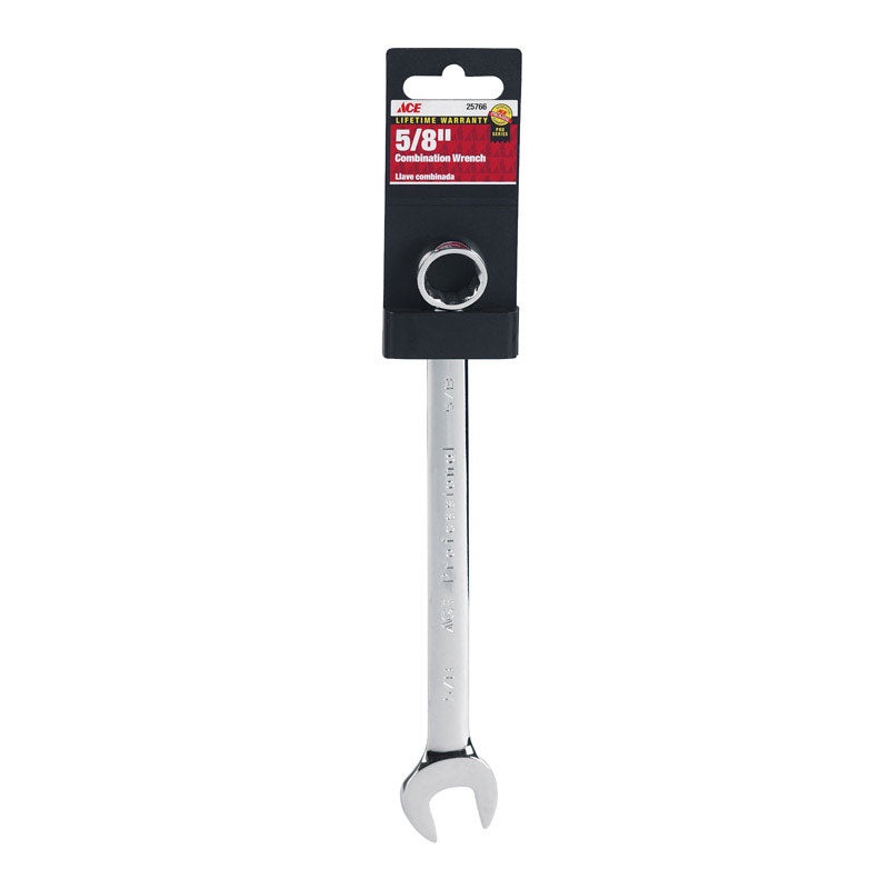 Ace Pro Series 5/8 in. x 5/8 in. SAE Alloy Steel Combination Wrench