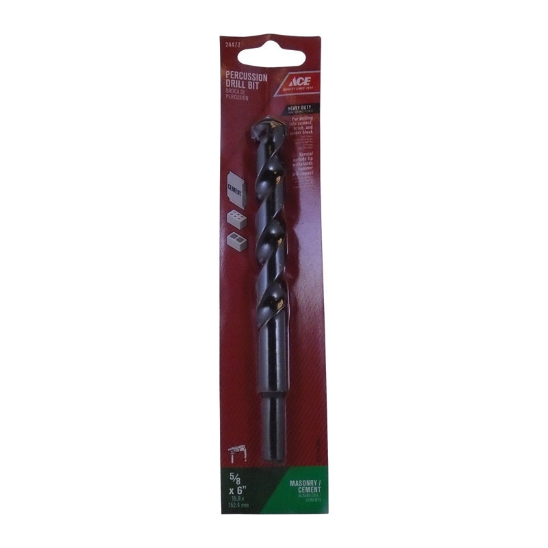 Ace Steel Reduced Shank 5/8 in. Dia. x 6 in. L Percussion Drill Bit 1 pc.