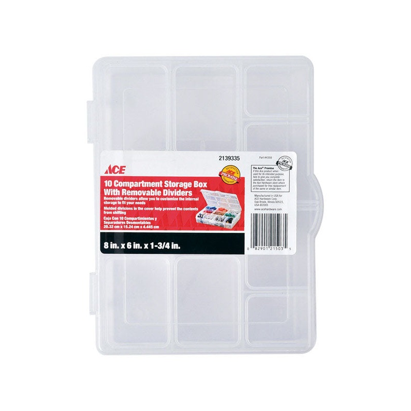 Ace Storage Organizer 1-3/4 in. H x 6 in. W x 8 in. L Clear