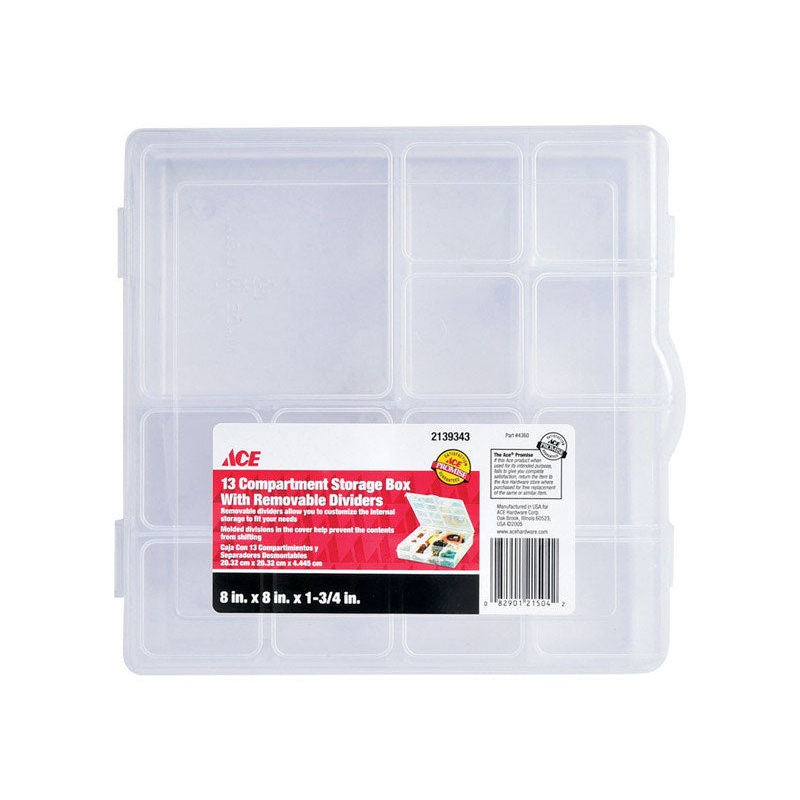Ace Storage Organizer 1-3/4 in. H x 8 in. W x 8 in. L Clear