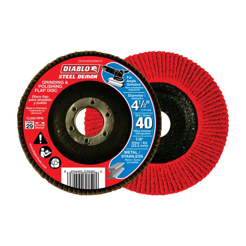 Diablo 4-1/2 in. Dia. x 7/8 in. Flap Disc 40 Grit